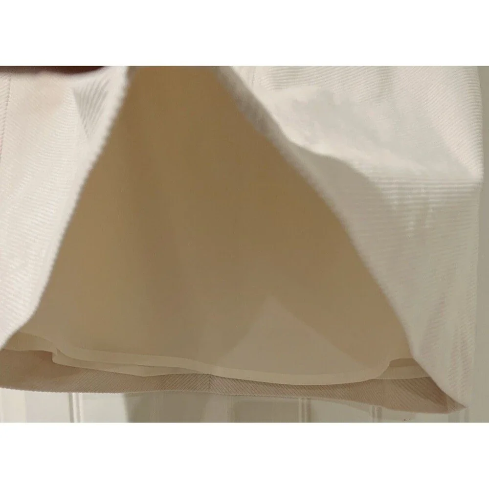 J.CREW Women's Ivory Corduroy Mini Skirt Lined Zip Closure Size 6 NWOT